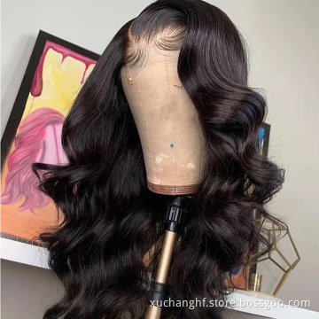 HF Natural Cheap Glueless Bodywave Human Hair Wigs Lace Front, Brazilian Virgin HD Human Hair Lace Frontal Wig for Women